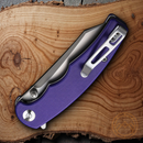 Civivi P87 Folder Folding Knife 2.88" Nitro-V Steel Blade Purple G10 Handle