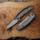 Civivi P87 Folding Knife 2.88" Damascus Steel Extended Tang Blade Carbon Fiber Handle