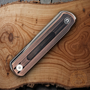 Civivi Slip Joint Folding Knife 2.63" Nitro-V Steel Blade Black Hand Rubbed Copper Handle