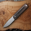 Civivi Slip Joint Folding Knife 2.63" Nitro-V Steel Blade Black Hand Rubbed Copper Handle