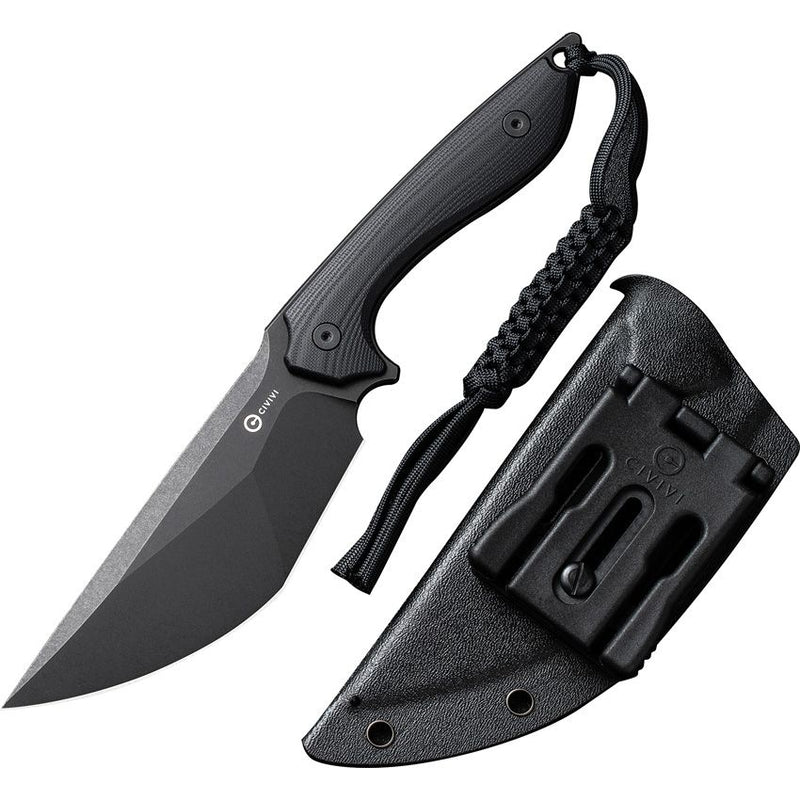 Civivi Concept 22 Fixed Knife 4.88" D2 Tool Steel Modified Tanto / Full Tang Blade Black G10 Handle 210471 -Civivi - Survivor Hand Precision Knives & Outdoor Gear Store