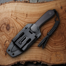 Civivi Elementum Fixed Knife 4" Damascus Steel Blade Ebony Wood Handle C2105DS1