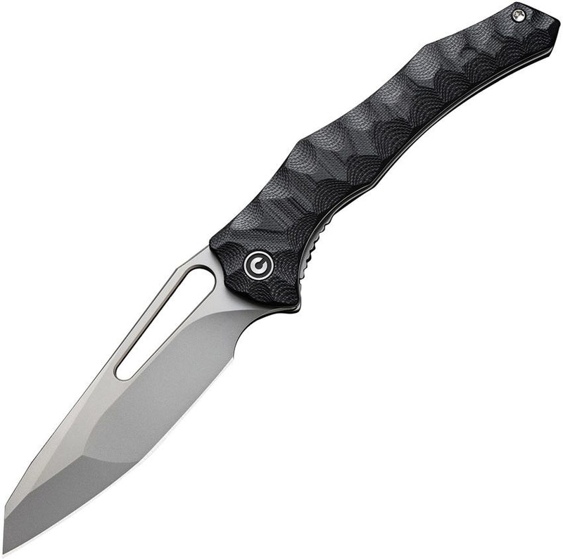 Civivi Spiny Dogfish Linerlock Folding Knife 3.5" 14C28N Sandvik Steel Blade Black Sculpted G10 Handle 220061 -Civivi - Survivor Hand Precision Knives & Outdoor Gear Store