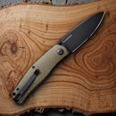 Civivi Sokoke Liner Folding Knife 3.38 14C28N Sandvik Steel Blade Micarta Handle