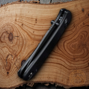 Civivi Qubit Folding Knife 3" 14C28N Steel Drop Blade Black Aluminum Handle