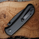 Civivi Qubit Folding Knife 3" 14C28N Steel Drop Blade Black Aluminum Handle