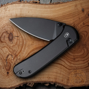 Civivi Qubit Folding Knife 3" 14C28N Steel Drop Blade Black Aluminum Handle