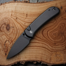 Civivi Qubit Folding Knife 3" 14C28N Steel Drop Blade Black Aluminum Handle