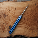Civivi Qubit Folding Knife 3" 14C28N Sandvik Steel Blade Blue Aluminum Handle