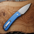 Civivi Qubit Folding Knife 3" 14C28N Sandvik Steel Blade Blue Aluminum Handle