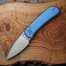 Civivi Qubit Folding Knife 3" 14C28N Sandvik Steel Blade Blue Aluminum Handle