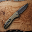 Civivi Baklash Folding Knife 3.5" 9Cr18MoV Steel Blade Green Micarta Handle 801K
