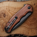 Civivi Praxis Folding Knife 3.75" 9Cr18MoV Steel Blade Cuibourtia Wood Handle
