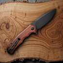 Civivi Praxis Folding Knife 3.75" 9Cr18MoV Steel Blade Cuibourtia Wood Handle