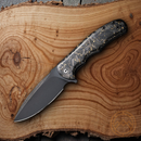 Civivi Praxis Folding Knife 3.75" 9Cr18MoV Steel Blade Shredded Carbon Fiber/Clear Resin Handle
