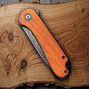 Civivi Elementum Folding Knife 2.96" Damascus Steel Blade Cuibourtia Wood Handle