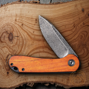Civivi Elementum Folding Knife 2.96" Damascus Steel Blade Cuibourtia Wood Handle