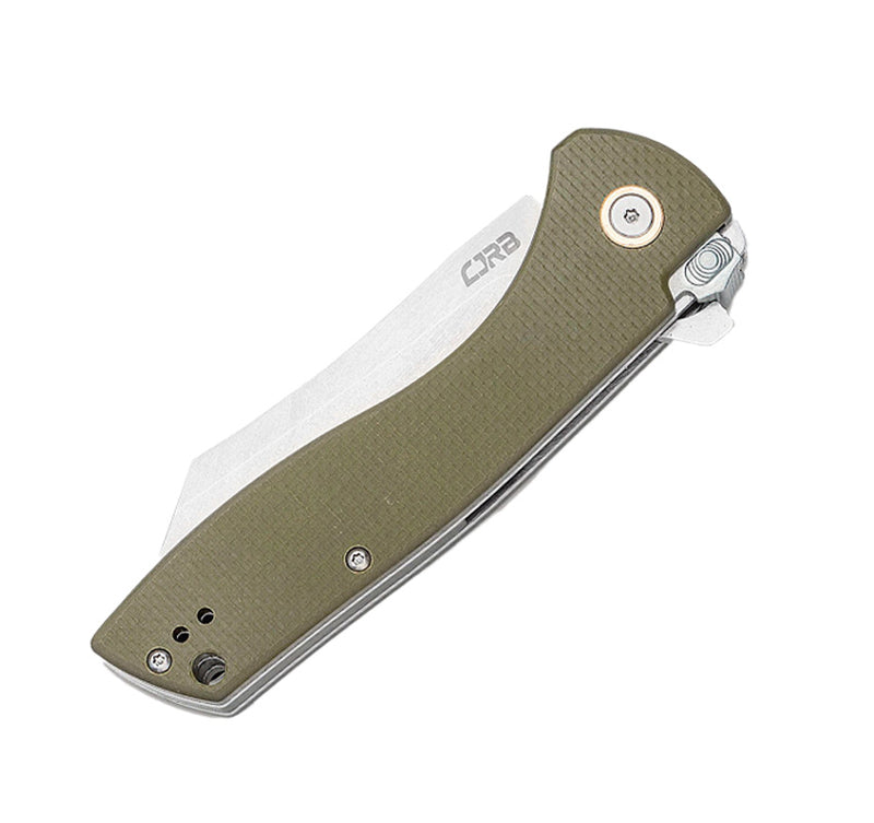 CJRB Kicker Recoil Lock Folding Knife 3.5" D2 Tool Steel Extended Tang Blade Green G10 Handle 1915GN -CJRB - Survivor Hand Precision Knives & Outdoor Gear Store
