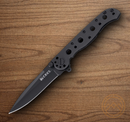 CRKT M16 Folding Knife 3" 8Cr13MoV Steel Blade Black Stainless Handle
