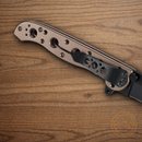 CRKT M16 03 Folding Knifes 3.5" 12C27 Steel Blade Bronze Stainless Handle