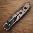 CRKT M16 03 Folding Knifes 3.5" 12C27 Steel Blade Bronze Stainless Handle