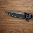 CRKT M16 Folding Knifes 3.5" Stainless Steel Blade Black Stainless Handle