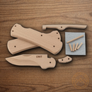 CRKT Nathan's Folding Knife 3.5" Wood/Bamboo Blade Wood/Bamboo Handle