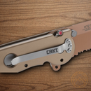 CRKT M16 Big Dog Folding Knife 3.99" AUS-8 Steel Blade Tan Aluminum Handle