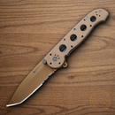 CRKT M16 Big Dog Folding Knife 3.99" AUS-8 Steel Blade Tan Aluminum Handle