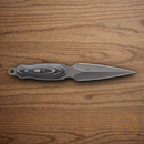 CRKT Shrill Fixed Knife 4.75" 8Cr13MoV Steel Blade Black/Gray Micarta Handle