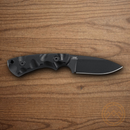 CRKT Siwi Fixed Knife 3.38" SK5 Carbon Steel Blade Black G10 Handle