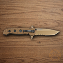 CRKT M21 Folding Knife 3.88" 8Cr14MoV Steel Blade Tan G10 Handle