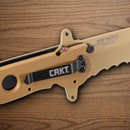 CRKT M21 Folding Knife 3.88" 8Cr14MoV Steel Blade Tan G10 Handle