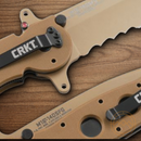 CRKT M21 Folding Knife 3.88" 8Cr14MoV Steel Blade Tan G10 Handle