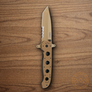 CRKT M21 Folding Knife 3.88" 8Cr14MoV Steel Blade Tan G10 Handle