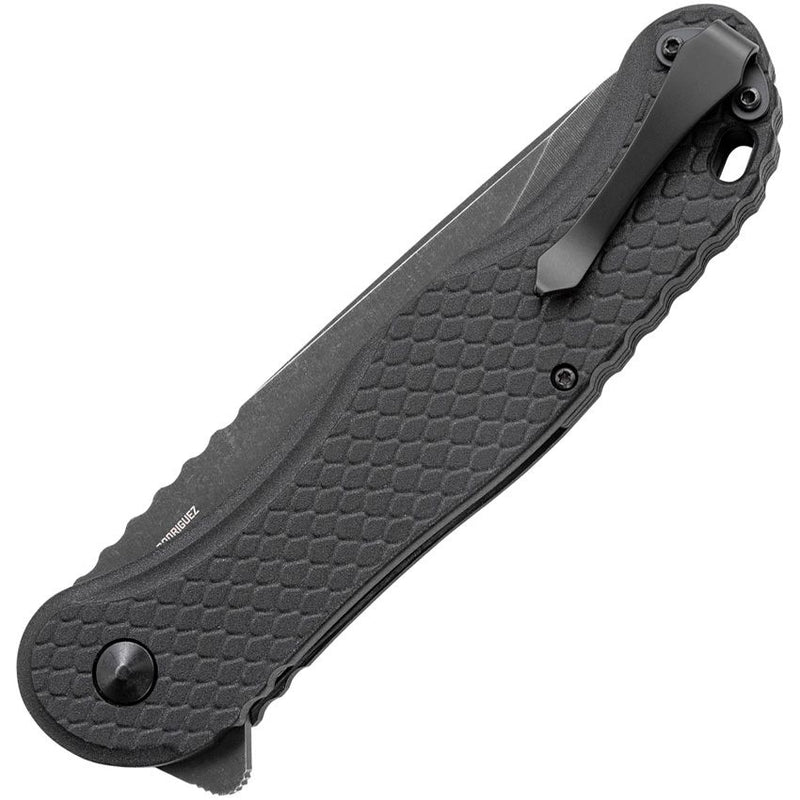 CRKT Taco Viper Liner Folding Knife 4.25" Veff Serrated 1.4116 Steel Extended Tang Blade Black GRN Handle 2267 -CRKT - Survivor Hand Precision Knives & Outdoor Gear Store