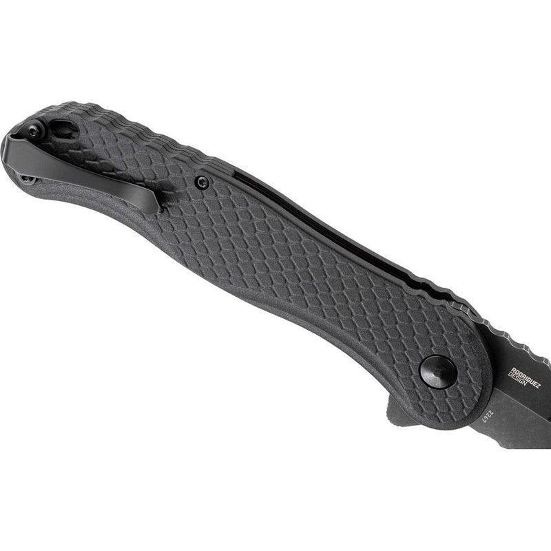 CRKT Taco Viper Liner Folding Knife 4.25" Veff Serrated 1.4116 Steel Extended Tang Blade Black GRN Handle 2267 -CRKT - Survivor Hand Precision Knives & Outdoor Gear Store