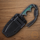 CRKT Obake Fixed Knife 2.9" D2 tool Steel Blade Black/Green Micarta Handle