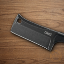 CRKT Minimalist Cleaver Fixed Knife 2.13" 5Cr15MoV Steel Blade Black G10 Handle