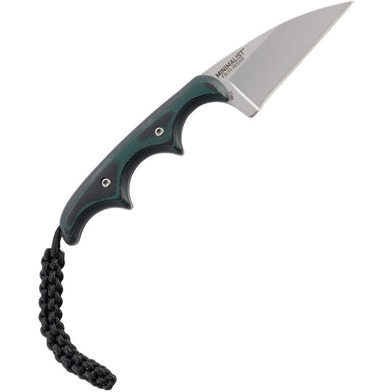 CRKT Folts Minimalist Fixed Knife 2" 5Cr15MoV Steel Full Tang Blade Green Micarta Handle 2385 -CRKT - Survivor Hand Precision Knives & Outdoor Gear Store