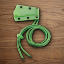 CRKT Minimalist Gears Bowie Fixed Knife 2.13" 8Cr13MoV Steel Blade Green polypropylene Handle