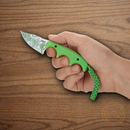 CRKT Minimalist Gears Bowie Fixed Knife 2.13" 8Cr13MoV Steel Blade Green polypropylene Handle