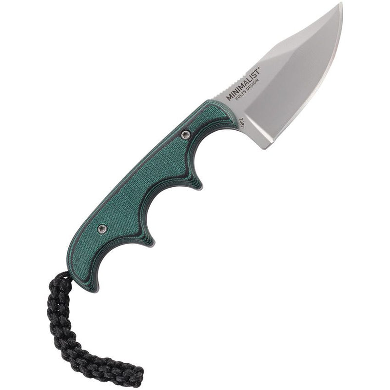 CRKT Folts Minimalist Bowie Fixed Knife 2" 5Cr15MoV Steel Clip Point Blade Green Micarta Handle 2387 -CRKT - Survivor Hand Precision Knives & Outdoor Gear Store