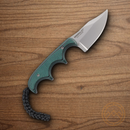 CRKT Folts Minimalist Bowie Fixed Knife 2" 5Cr15MoV Steel Blade Green Micarta Handle