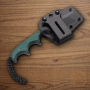 CRKT Folts Minimalist Bowie Fixed Knife 2" 5Cr15MoV Steel Blade Green Micarta Handle