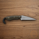 CRKT Folts SPEW Fixed Knife 3" 5Cr15MoV Steel Blade Black/Brown G10 Handle