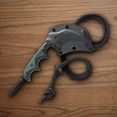 CRKT Keramin Minimalist Fixed Knife 2" 5Cr15MoV Steel Blade Black/Green Synthetic Handle