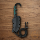 CRKT Minimalist Katana Fixed Knife 3.5" 8Cr13MoV Steel Blade Green Resin Handle