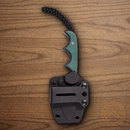 CRKT Minimalist Fixed Knife 2.13" 8Cr13MoV Steel Blade Green Resin Handle