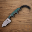 CRKT Minimalist Fixed Knife 2.13" 8Cr13MoV Steel Blade Green Resin Handle